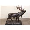 Image 5 : "ELK" Solid BRONZE Collectible Sculpture after artist P.J. Mene, on a MARBLE Base, Weight: 21 lbs