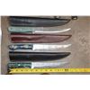 Image 11 : (100) *Brand New* Damascus Steel and Carbon Steel Knives with Leather Sheaths (ONE$)