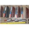 Image 13 : (100) *Brand New* Damascus Steel and Carbon Steel Knives with Leather Sheaths (ONE$)
