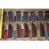 Image 3 : (100) *Brand New* Damascus Steel and Carbon Steel Knives with Leather Sheaths (ONE$)