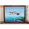 Image 1 : Original Oil Painting "Zero Pilot" signed by artist Raymond Waddy and signed by Pilot Saburo Sakai