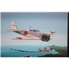 Image 3 : Original Oil Painting "Zero Pilot" signed by artist Raymond Waddy and signed by Pilot Saburo Sakai
