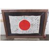 Image 2 : Original WW2 Japanese Silk Yosegaki Hinomaru "Good Luck" Flag signed from the 1940s