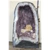 Image 1 : XXL 100 lb AMETHYST CRYSTAL GEODE CATHEDRAL with a Clear Quartz Cluster