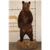 Image 1 : Life-sized Standing BROWN BEAR on a simulated Rock Base with Wheels