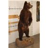 Image 3 : Life-sized Standing BROWN BEAR on a simulated Rock Base with Wheels