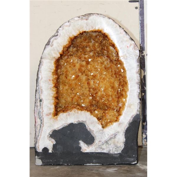 XL 69 lb CITRINE Crystal Geode Cathedral