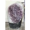 Image 1 : Big 35 lb AMETHYST Crystal Geode with a Polished and Lacquered Base