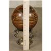Image 10 : Big 9lb TIGER'S EYE Semi-precious Mineral Sphere with a Brass Dragon Display Stand