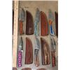 Image 3 : (50) *Brand New* Damascus Steel and Carbon Steel Knives with Leather Sheaths (ONE$)