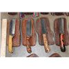 Image 6 : (50) *Brand New* Damascus Steel and Carbon Steel Knives with Leather Sheaths (ONE$)