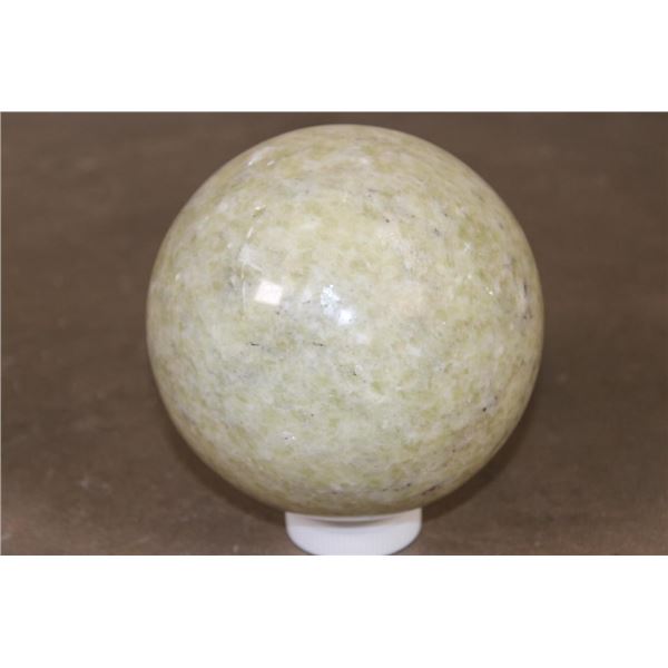 Big Polished 9 lb Light Green SERPENTINE Mineral Sphere