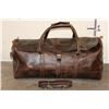 Image 1 : *Brand New* Brown Leather Duffle Bag with an Attachable Strap