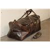Image 4 : *Brand New* Brown Leather Duffle Bag with an Attachable Strap