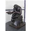 Image 2 : BRONZE Reading CHIMPANZEE Sculpture, Weight 7lbs