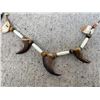 Image 1 : (2) Native American style BEAR Claw and ELK Ivory and Bone Necklaces (ONE$)