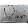 Image 3 : (2) Native American style BEAR Claw and ELK Ivory and Bone Necklaces (ONE$)