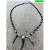 Image 4 : (2) Native American style BEAR Claw and ELK Ivory and Bone Necklaces (ONE$)