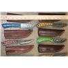 Image 4 : (20) *Brand New* Fixed Blade Damascus Steel KNIVES with Leather Sheaths (ONE$)