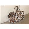 Image 4 : *Brand New* Patchwork Cow Hide and Leather Duffle Bag