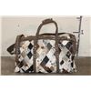 Image 6 : *Brand New* Patchwork Cow Hide and Leather Duffle Bag