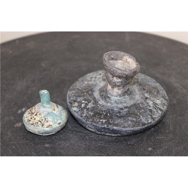 (2) Ancient ROMAN GLASS Bottles from the Roman Empire (ONE$)