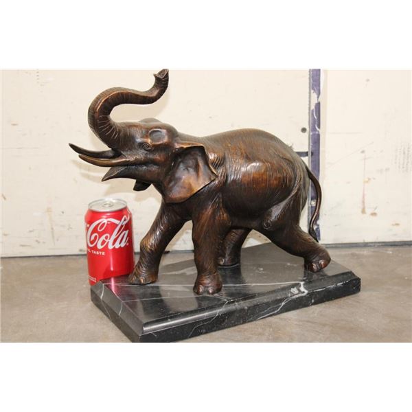 ELEPHANT BRONZE Sculpture on a MARBLE Base, Weight 16 lbs