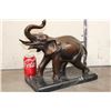 Image 1 : ELEPHANT BRONZE Sculpture on a MARBLE Base, Weight 16 lbs