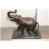 Image 3 : ELEPHANT BRONZE Sculpture on a MARBLE Base, Weight 16 lbs