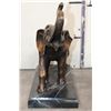 Image 4 : ELEPHANT BRONZE Sculpture on a MARBLE Base, Weight 16 lbs