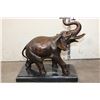 Image 6 : ELEPHANT BRONZE Sculpture on a MARBLE Base, Weight 16 lbs