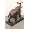 Image 7 : ELEPHANT BRONZE Sculpture on a MARBLE Base, Weight 16 lbs