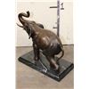 Image 9 : ELEPHANT BRONZE Sculpture on a MARBLE Base, Weight 16 lbs