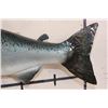 Image 6 : Big *Real Skin* KING SALMON or "Chinook Salmon" on a Wood Wall Hanger