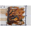 Image 1 : "DL Collections" Top Quality Hand-crafted WOOD ART piece of 2 Ducks with Fall Leaves