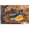 Image 2 : "DL Collections" Top Quality Hand-crafted WOOD ART piece of 2 Ducks with Fall Leaves