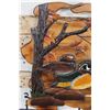 Image 5 : "DL Collections" Top Quality Hand-crafted WOOD ART piece of 2 Ducks with Fall Leaves