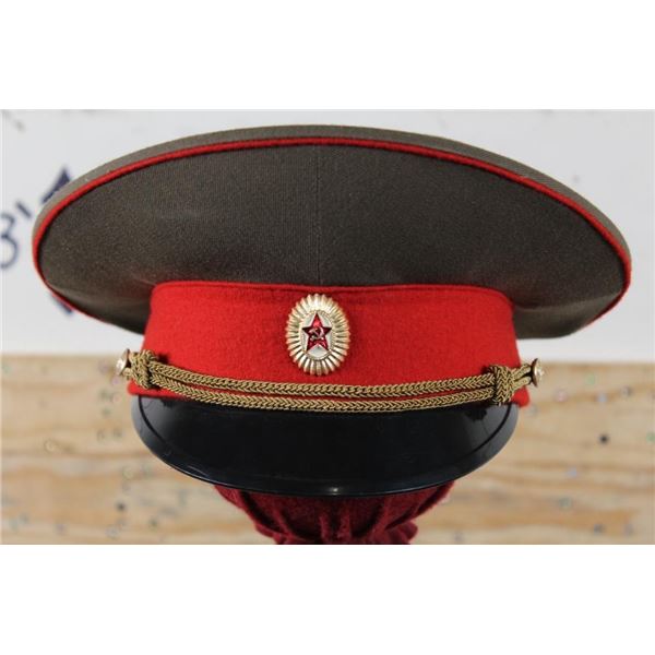Great Condition Original Soviet Union USSR ARMY OFFICER'S HAT/VISOR. Size 56
