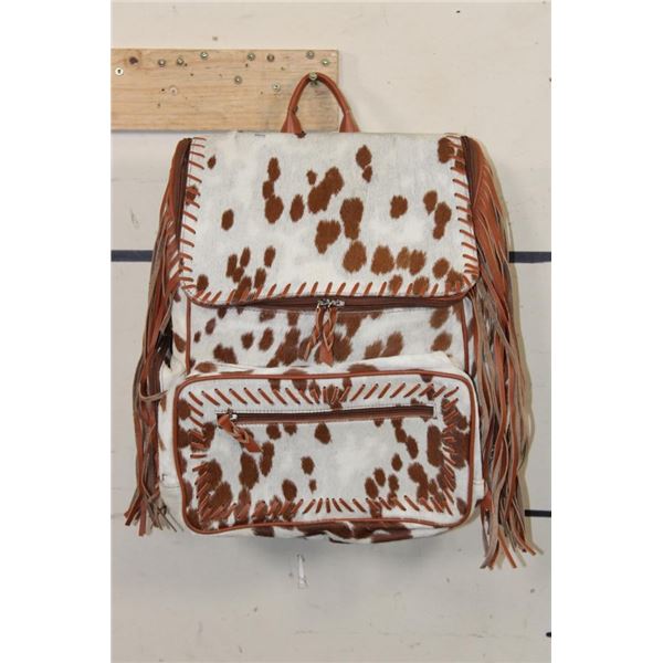 *Brand New* Cow Hide and Leather Backpack with a Laptop Compartment