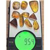 Image 1 : (10) Pieces of Authentic Myanmar AMBER Fossil Specimens with Insects, Weight: 9.54 grams (ONE$)