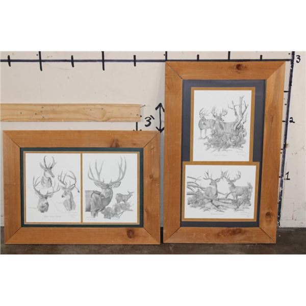 (4) Mike Childress Prints, Signed and Numbered in 2 Matching Frames (ONE$)