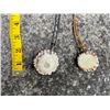 Image 3 : (2) Polished Antler Burr Necklaces with Turquoise Stone Inlays (ONE$)
