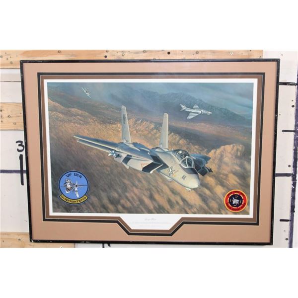 Top Gun "Range Wars" Print signed and numbered by William S. Phillips, with 2 Pilot Patches