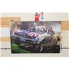 Image 5 : President Ronald Reagan Patriotic Canvas Print on a Wood Frame