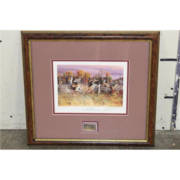 "Deuces Wild" 1996 NRA Print and Stamp, signed and numbered by artist Gary Robert Swanson