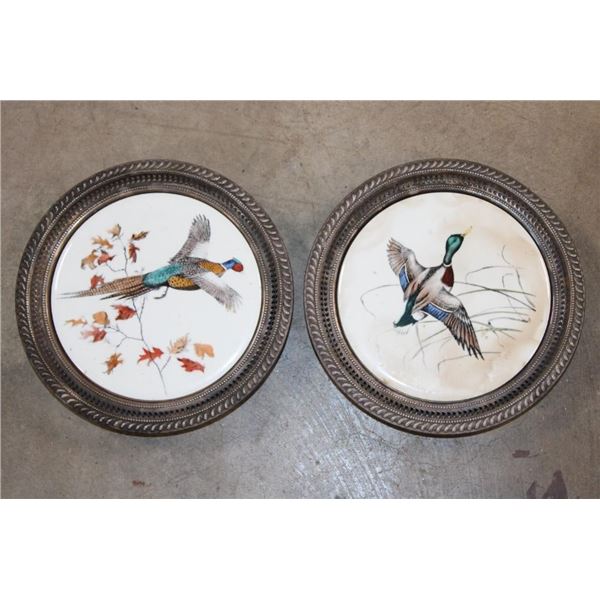 (2) Delano Studios Silverplated and Porcelain Platters or Trays (ONE$)