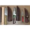 Image 3 : (15) *Brand New* Steel Fixed Blade Knives with Leather Sheaths (ONE$)