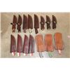 Image 7 : (15) *Brand New* Steel Fixed Blade Knives with Leather Sheaths (ONE$)
