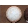 Image 7 : (1) CARIBBEAN CALCITE Mineral Sphere and (1) Banded RED JASPER Mineral Sphere (ONE$)