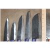 Image 5 : (10) *New* Damascus Steel Chef KNIVES, (2 different sets of 5) and 1 Butcher KNIFE (ONE$)